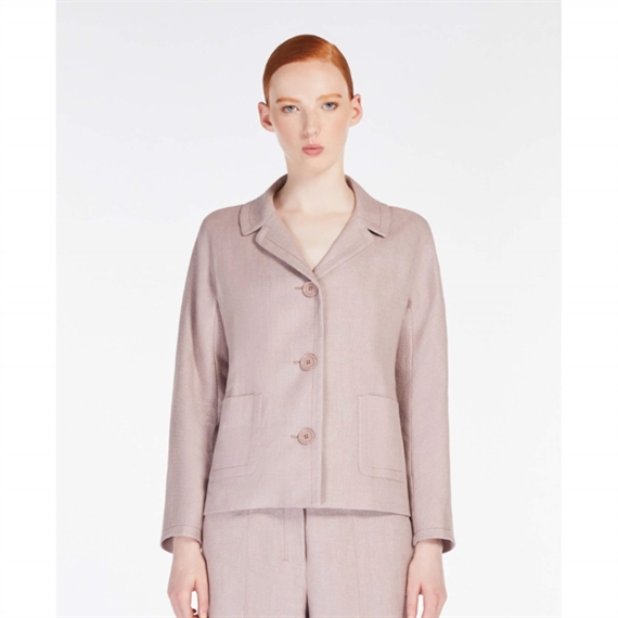 \'S Max Mara Nicole Boxy-fit Linen And Cotton Jakke, Pink